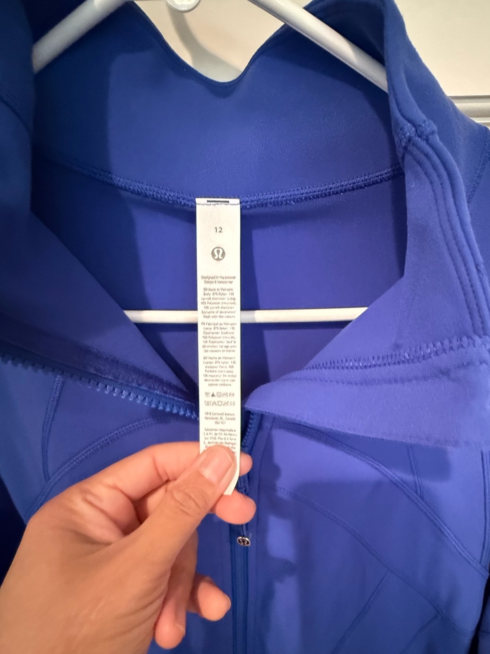 NWT Lululemon Oversized Full-Zip Luon Oversized Jacket Size 12 Beach Ball Blue - Picture 2 of 4